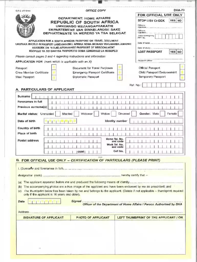 apply for south african passport Preview on Page 1