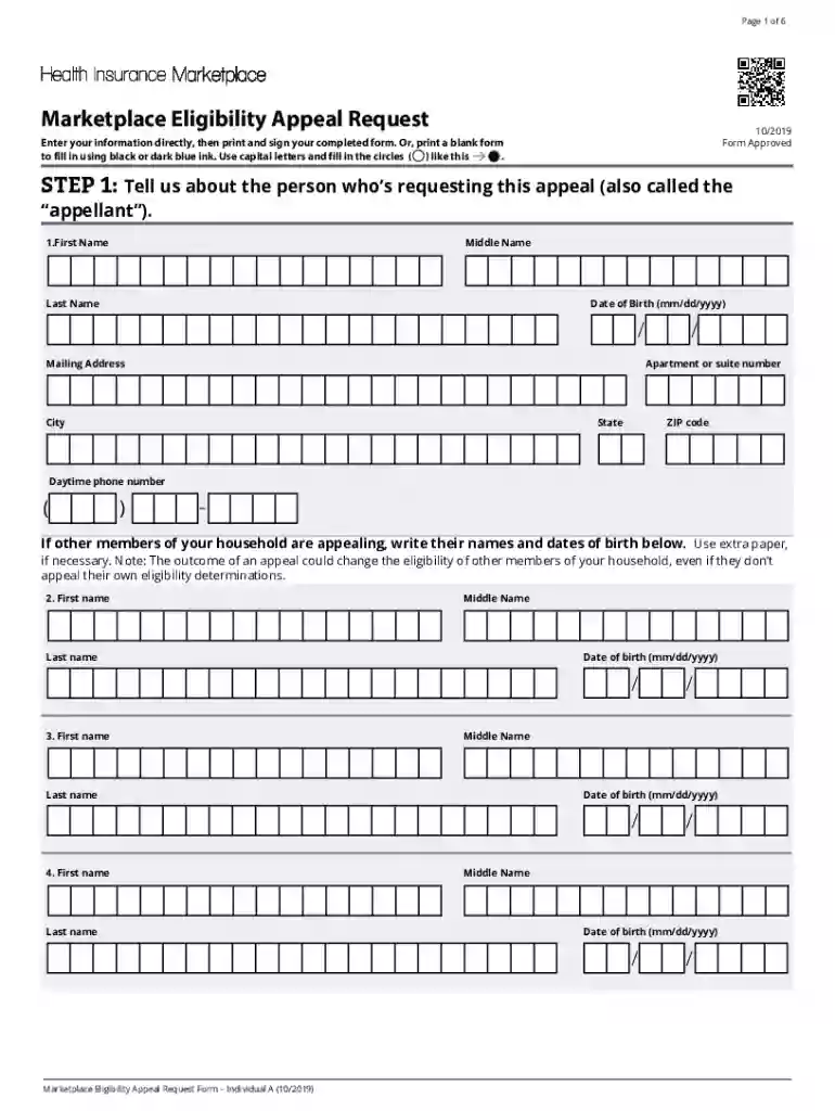 nics appeal form Preview on Page 1