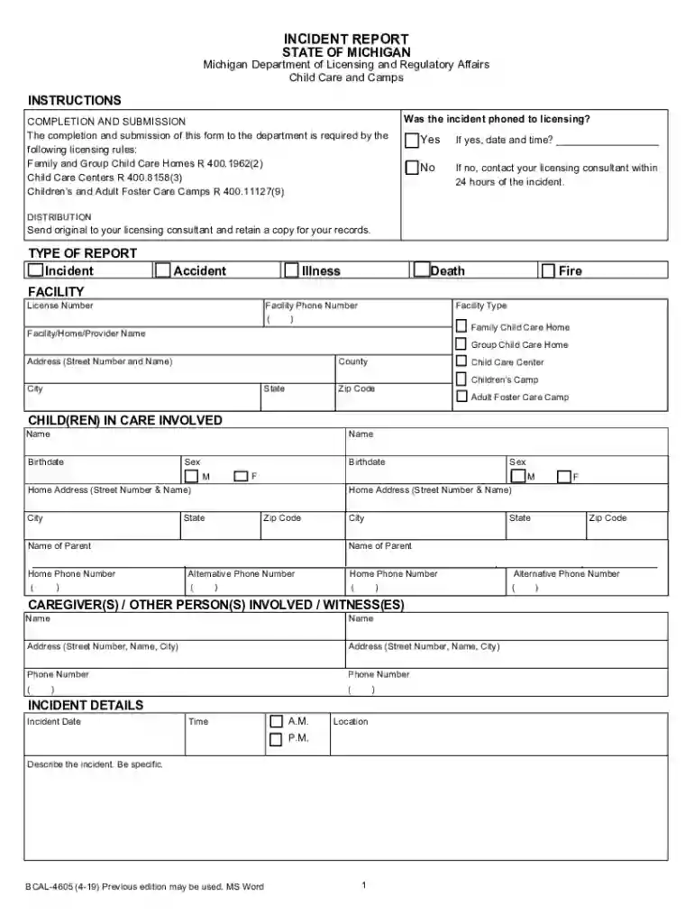 lara incident report Preview on Page 1