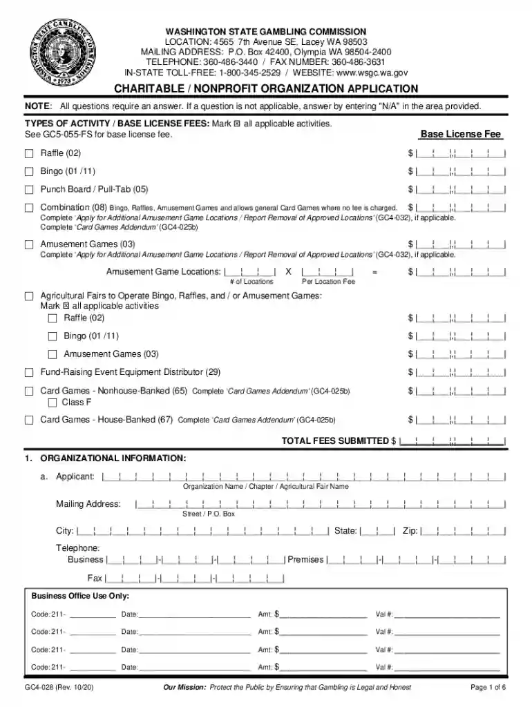 gambling license washington state Preview on Page 1