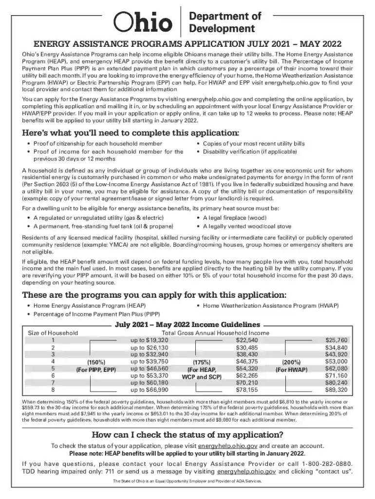 Energy Assistance Programs - Ohio Preview on Page 1