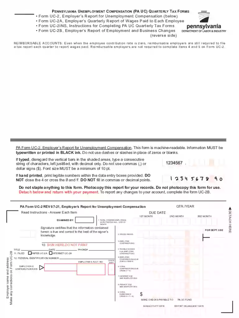 pennsylvania form unemployment Preview on Page 1