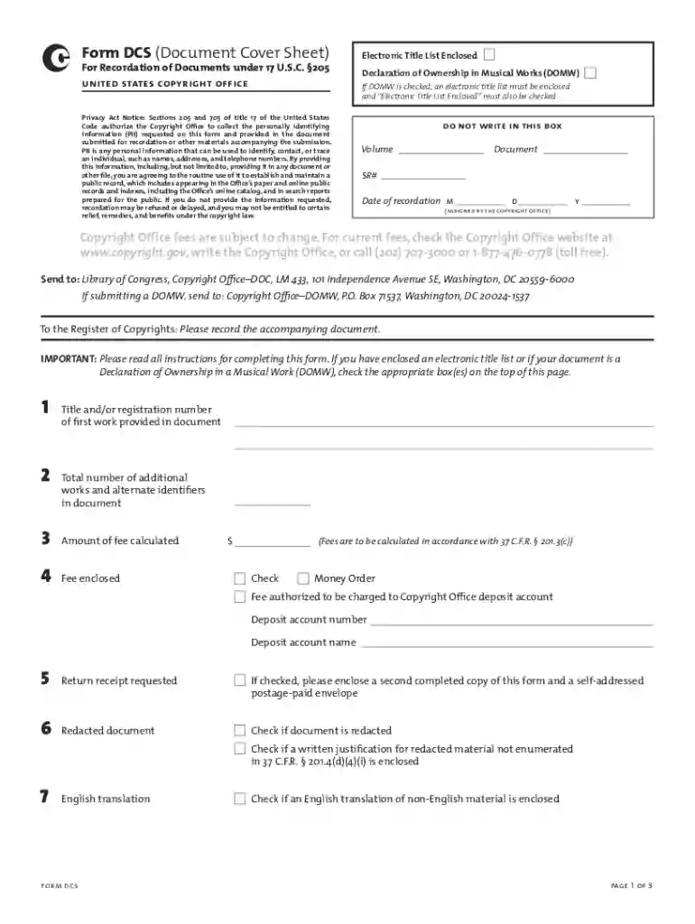 dcs forms Preview on Page 1