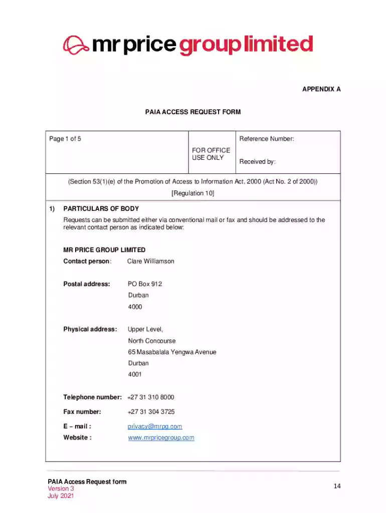 mr price jobs application forms Preview on Page 1