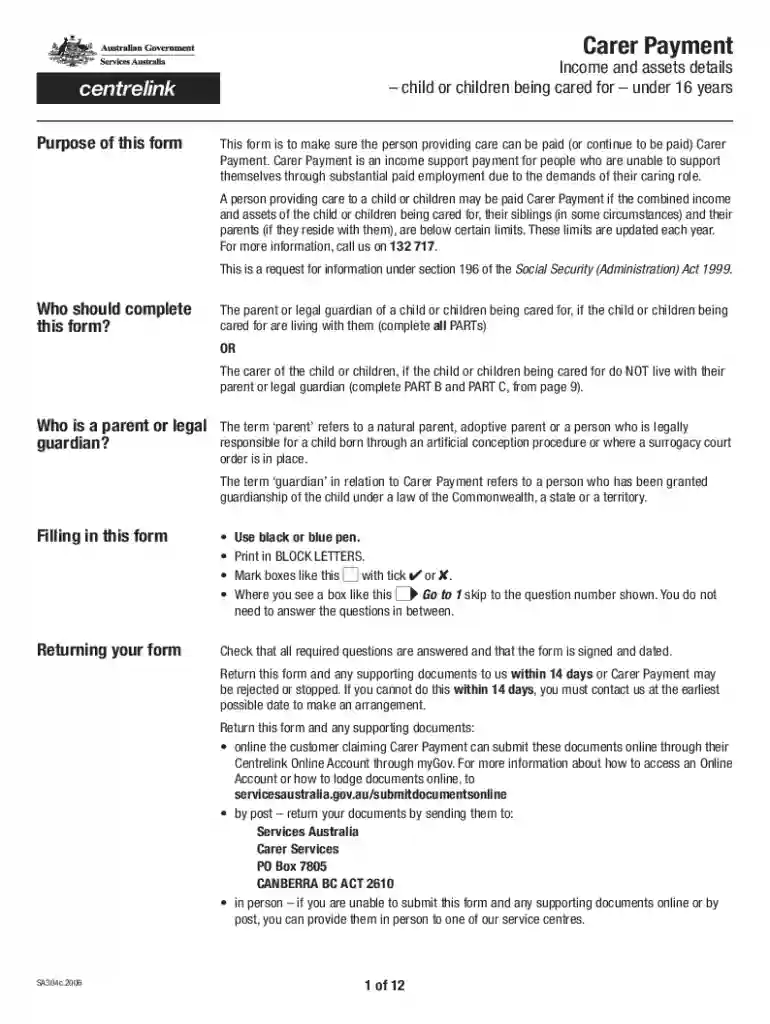australia carer payment income Preview on Page 1
