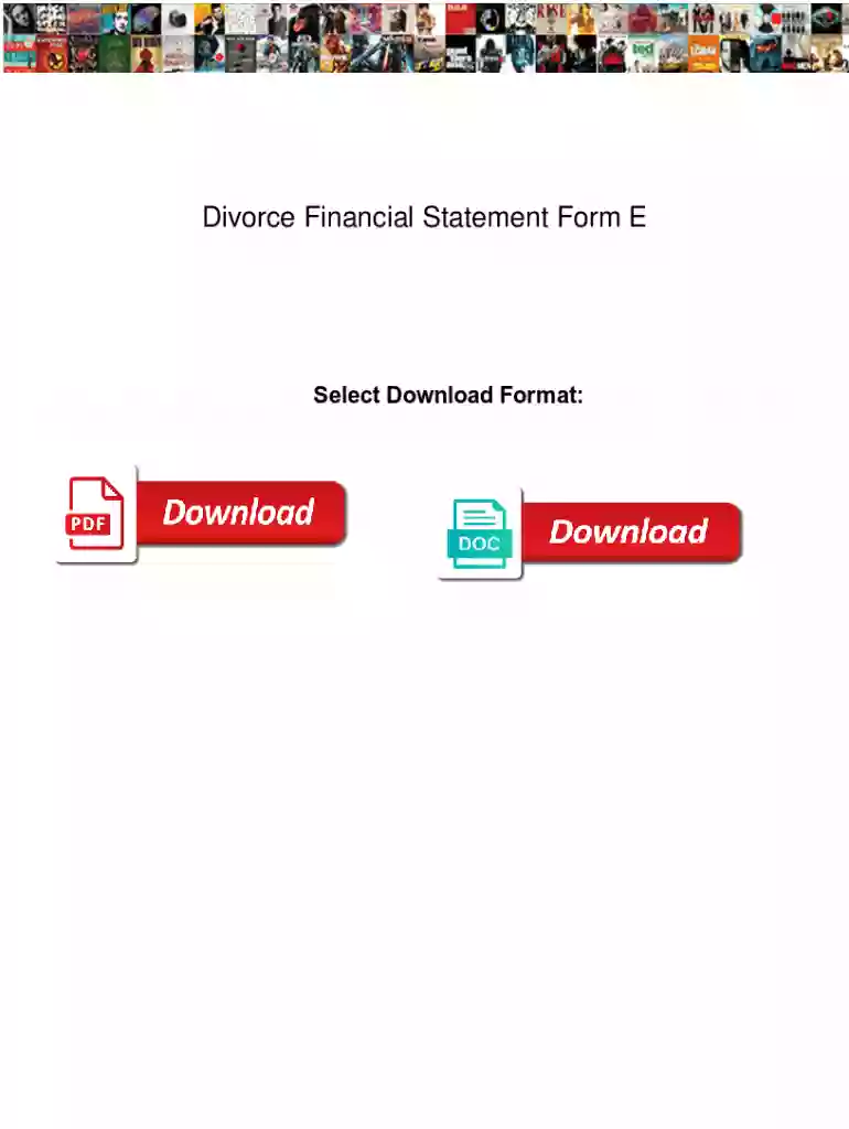 Divorce Financial Statement Form E Divorce Financial Statement Form E health Preview on Page 1