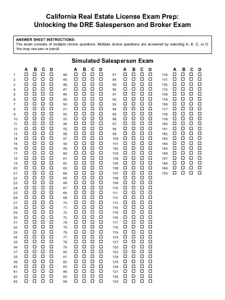 Preparing for the Exam - California Department of Real Estate Preview on Page 1