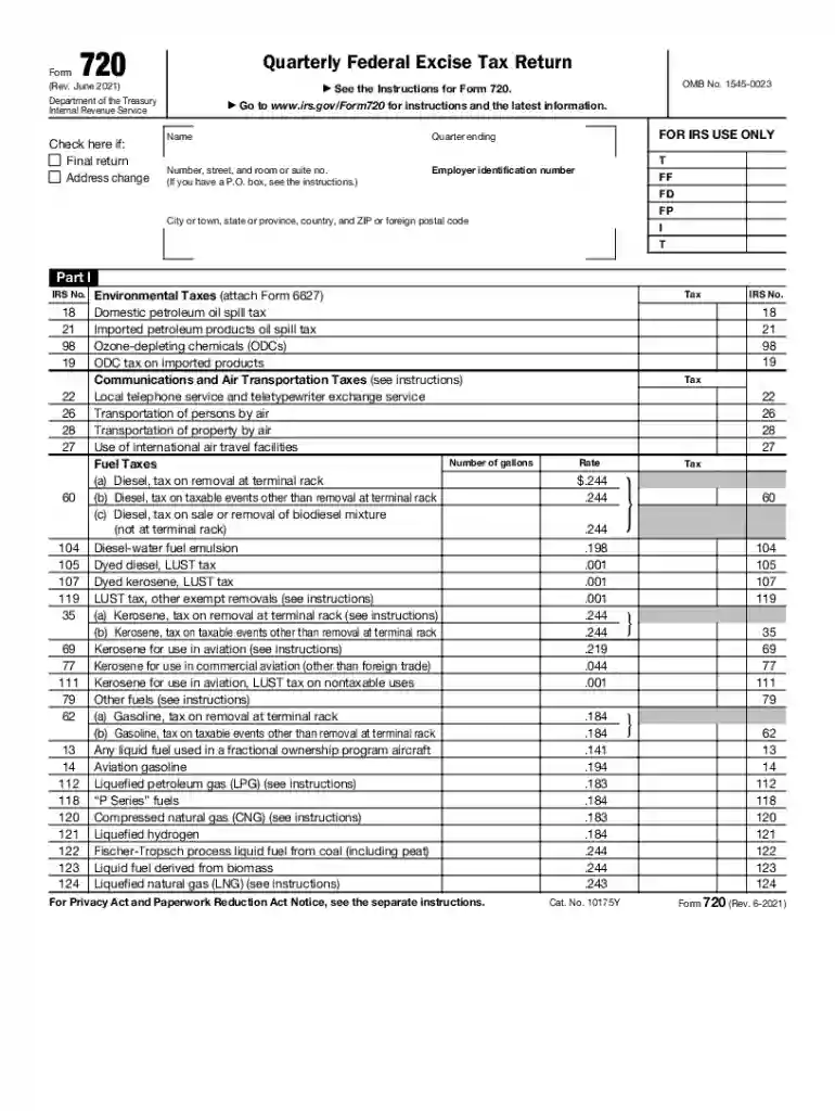 form 720 2021 Preview on Page 1
