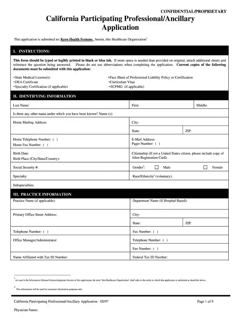 ancillary form Preview on Page 1