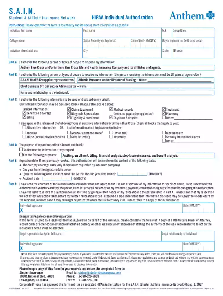 sain form Preview on Page 1