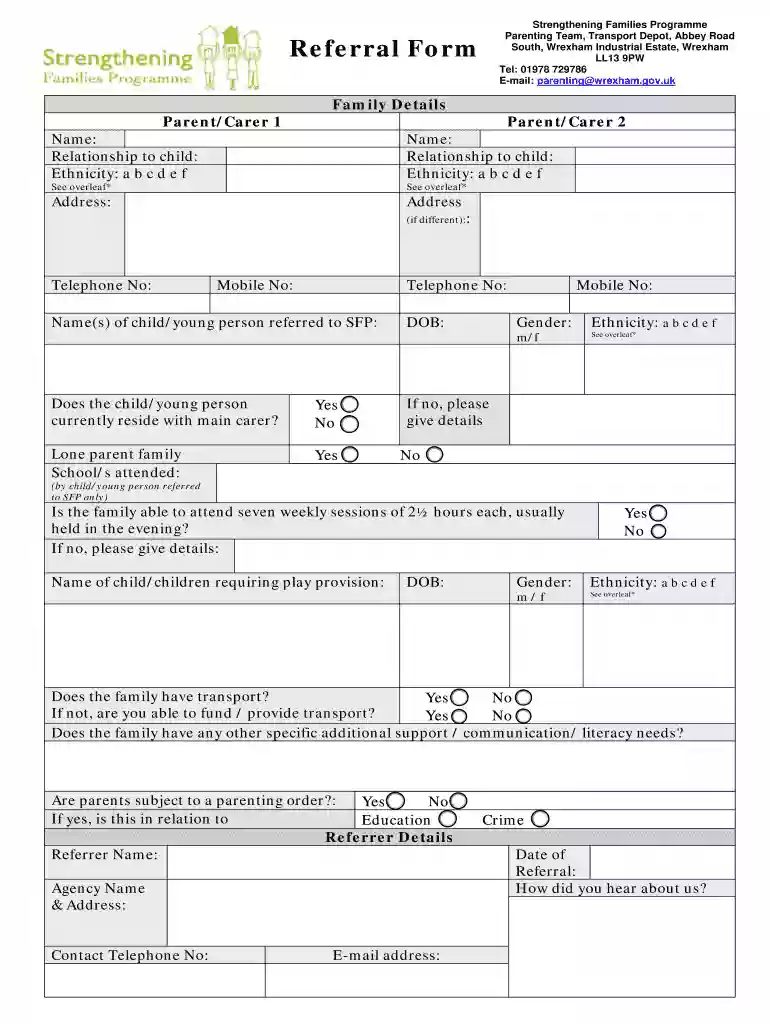 canada family form pdf Preview on Page 1