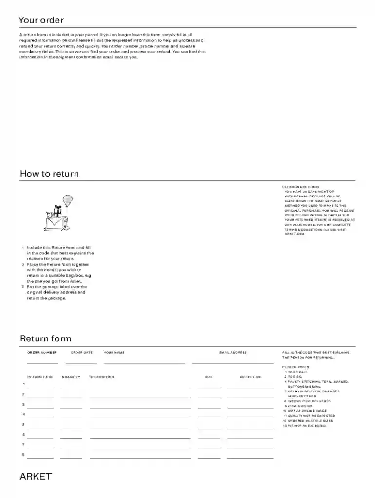 Return Form Preview on Page 1