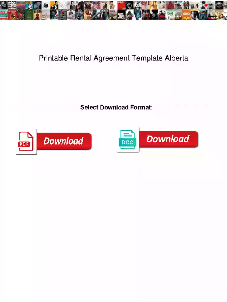 Printable Rental Agreement Template Alberta Printable Rental Agreement Template Alberta anchor Preview on Page 1