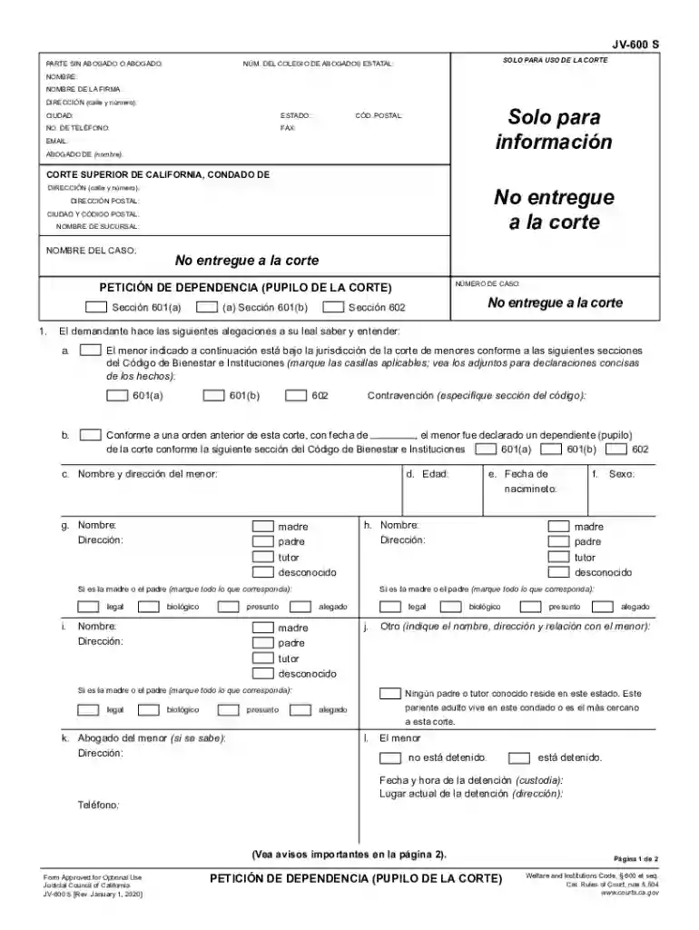 Fillable Online ABOGADO O PARTE SIN ABOGADO (Nombre, nmero ... Preview on Page 1