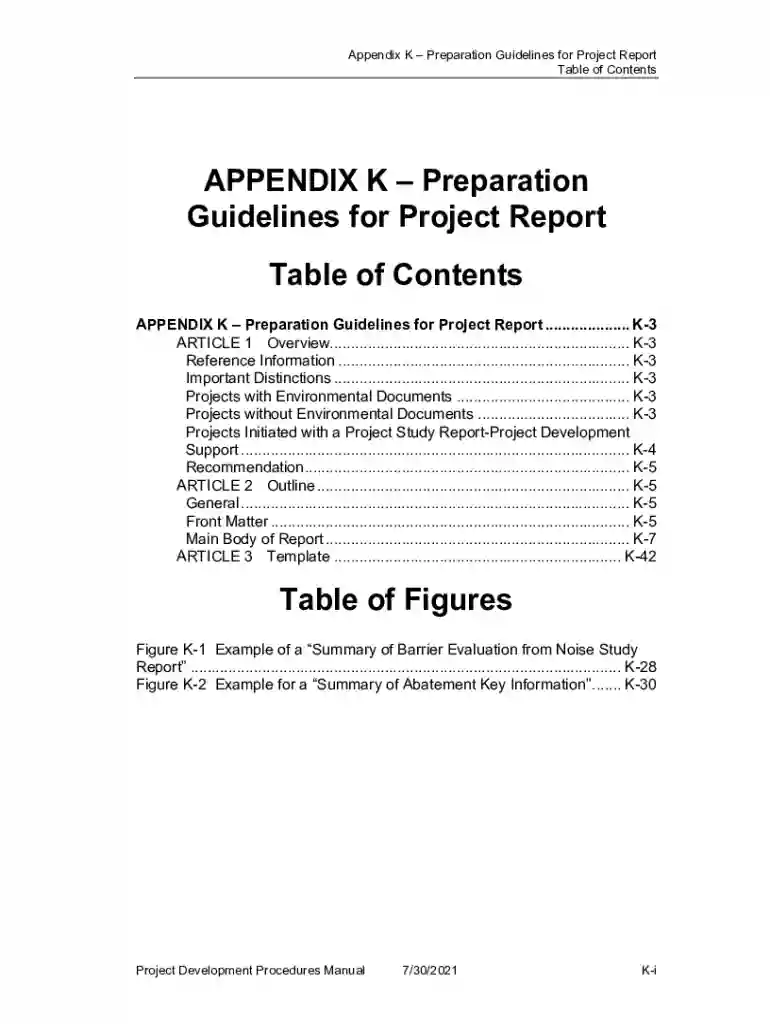 APPENDIX KPreparati on Guidelines for Project Repor t Preview on Page 1
