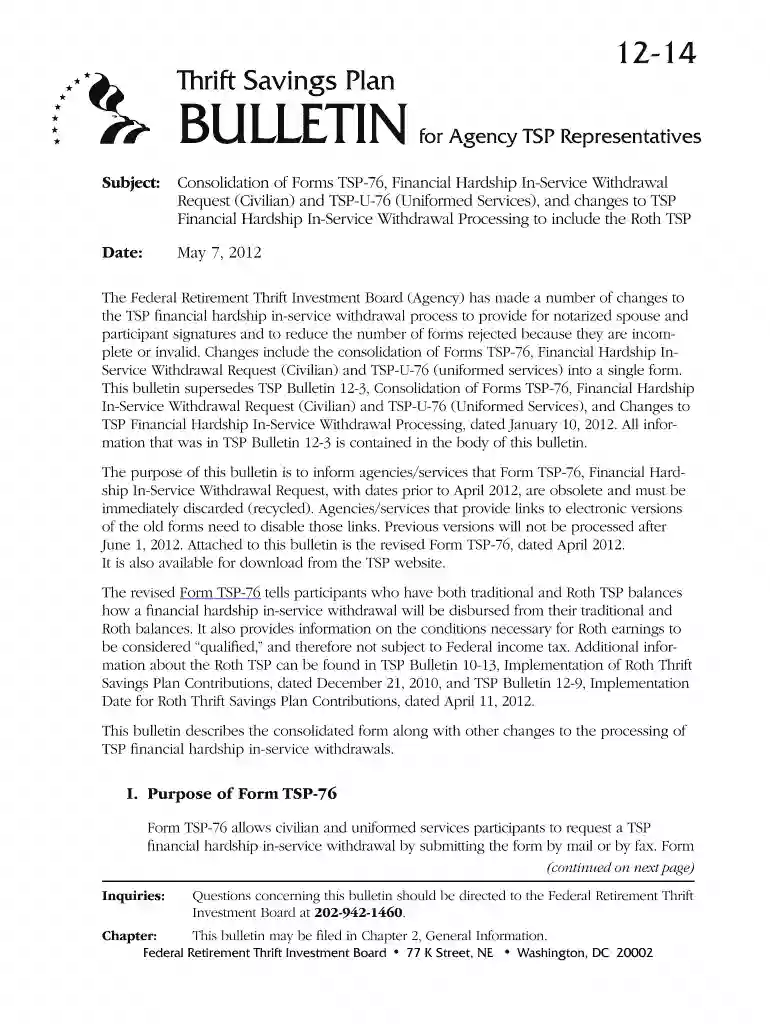 form tsp 76 Preview on Page 1