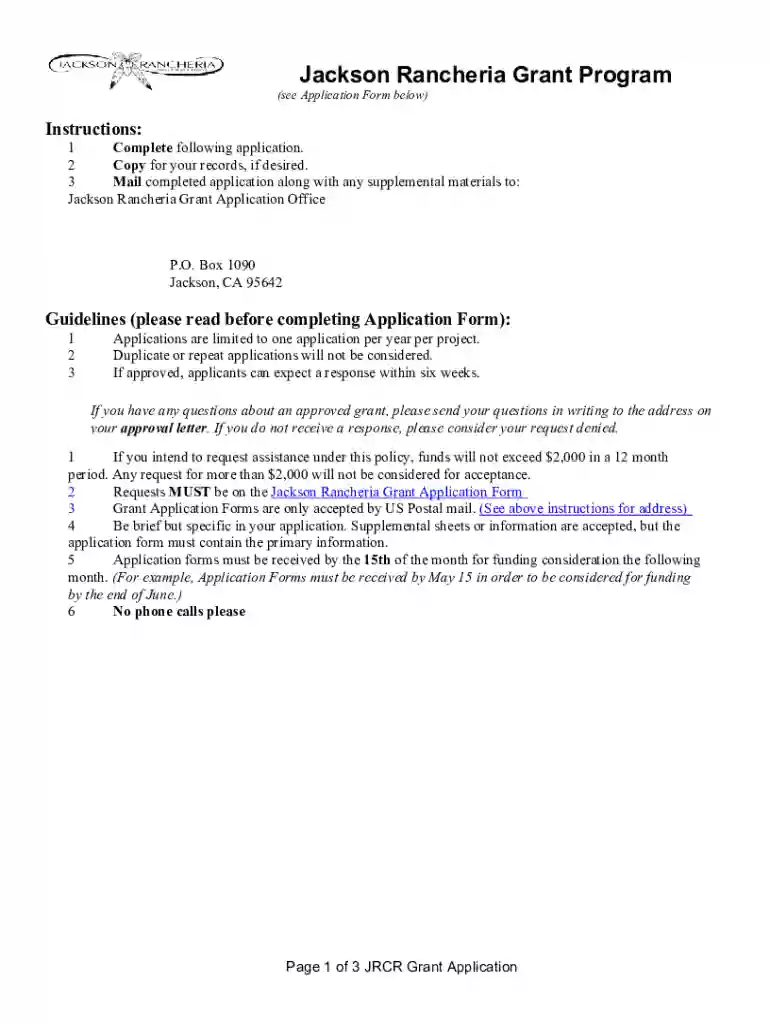 california grant program application Preview on Page 1