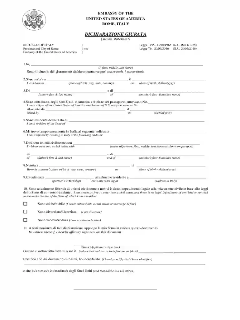 marriage certificate italy Preview on Page 1
