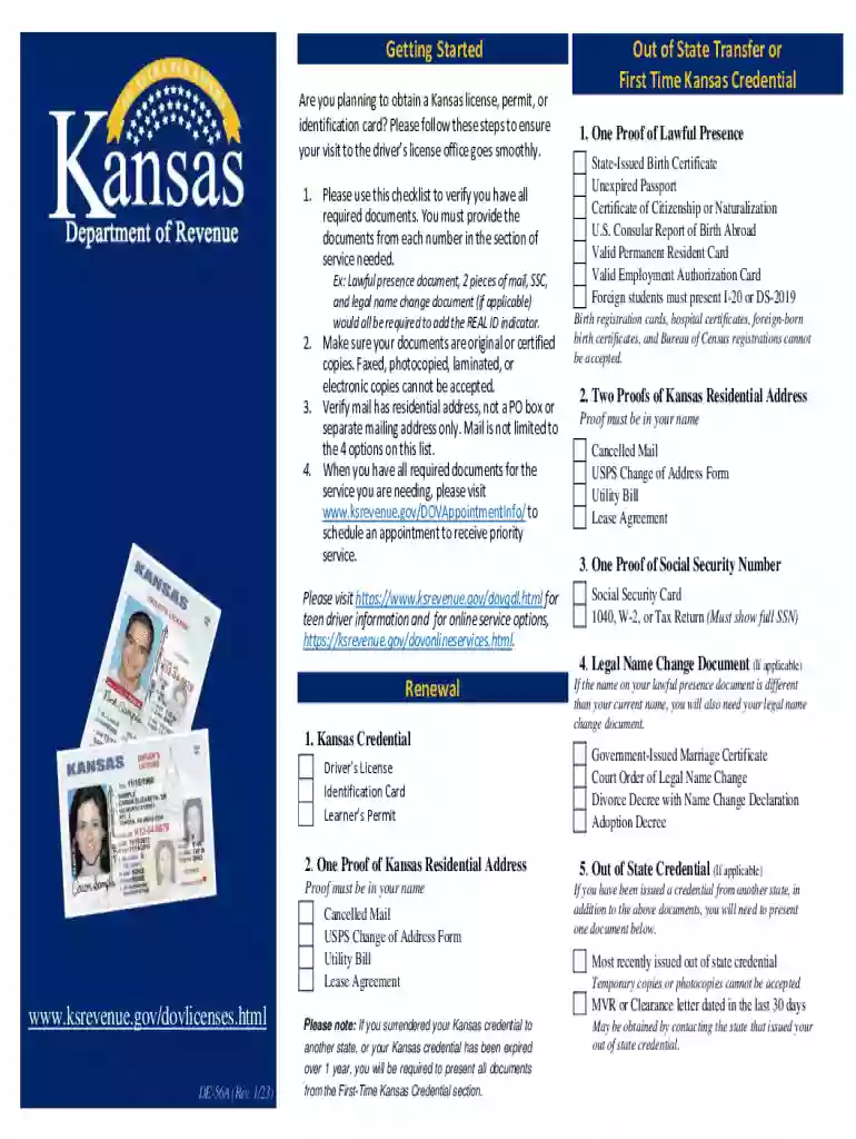 Division of Vehicles Checklist - DE56A Division of Vehicles Checklist - DE56A Preview on Page 1