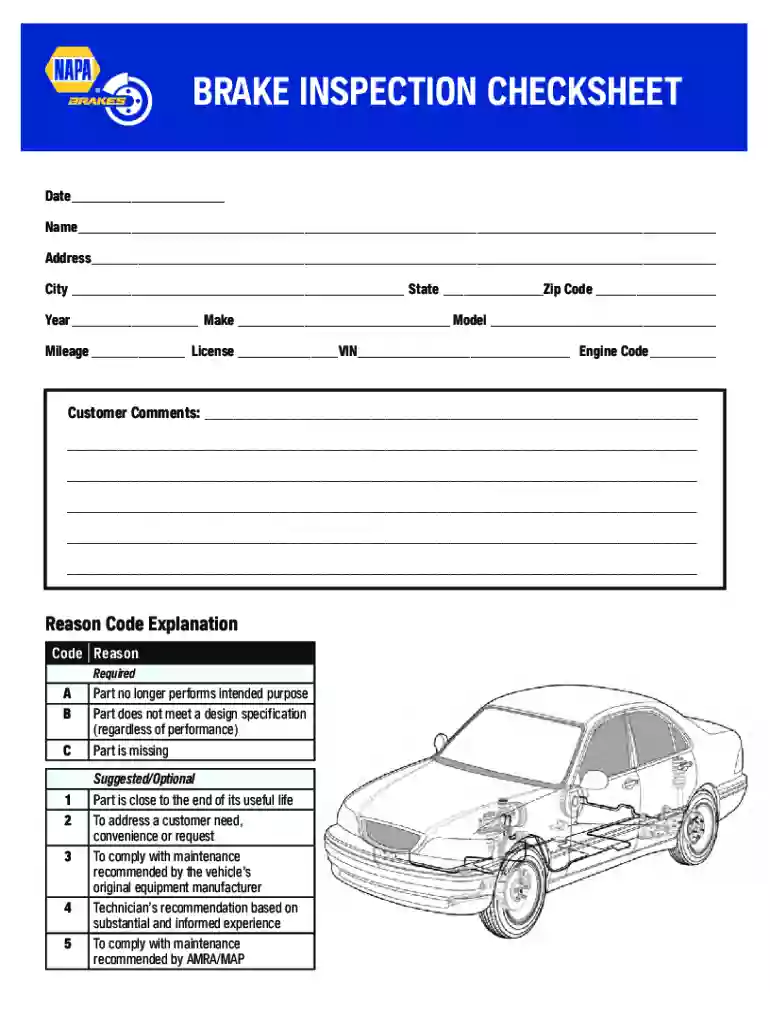 brake inspection checklist pdf Preview on Page 1