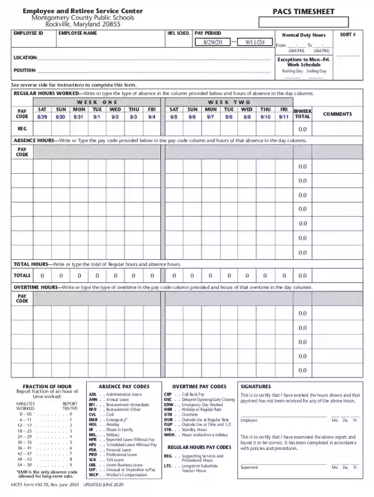 mcps timesheet Preview on Page 1