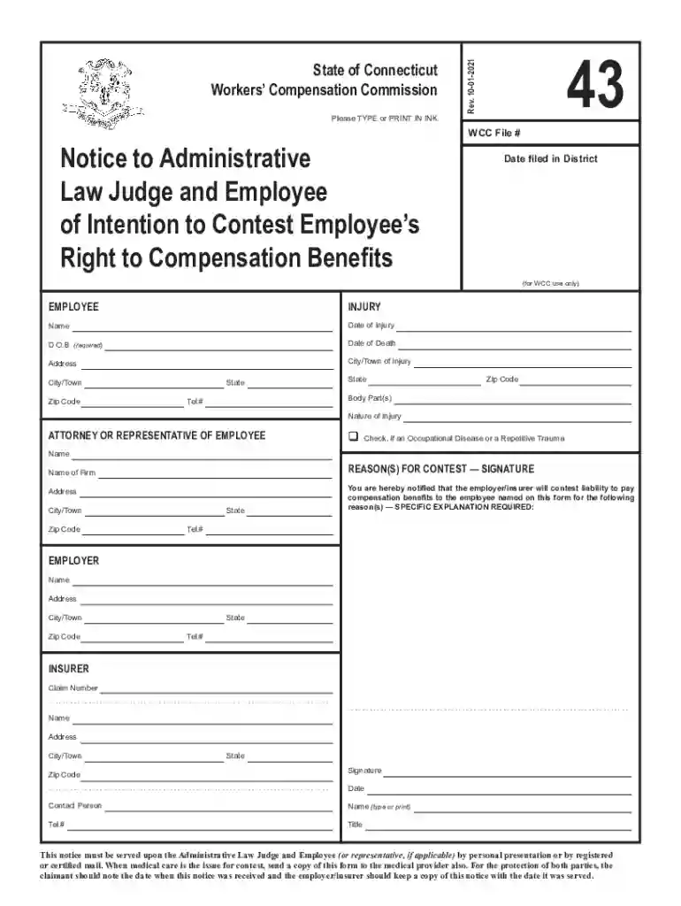 workers compensation ct forms Preview on Page 1
