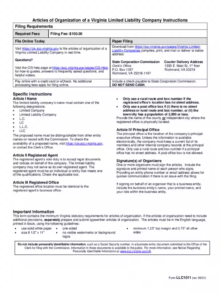 VA LLC1011 2020-2021 - Fill and Sign Printable Template OnlineUS Legal Forms Preview on Page 1