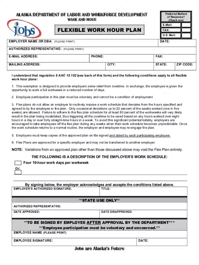 alaska flexible work hour plan Preview on Page 1