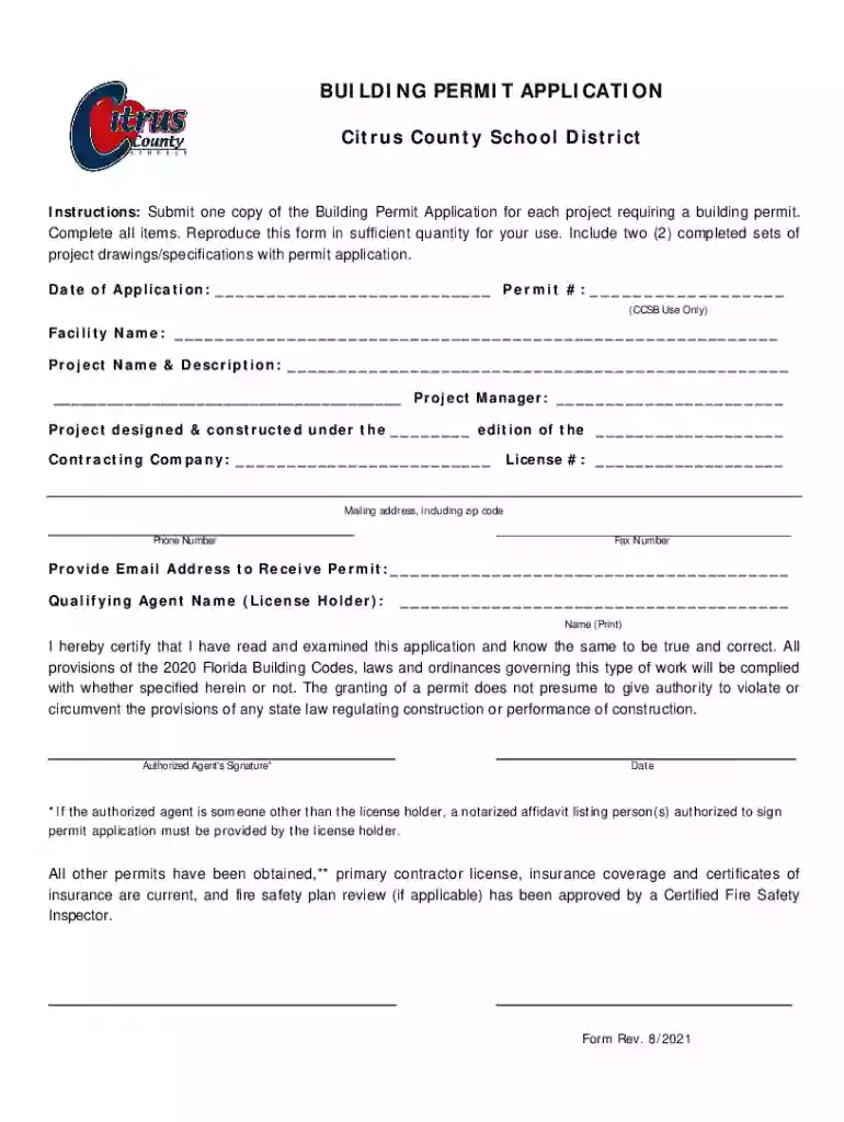 BUILDING PERMIT APPLICATION-2018 Preview on Page 1