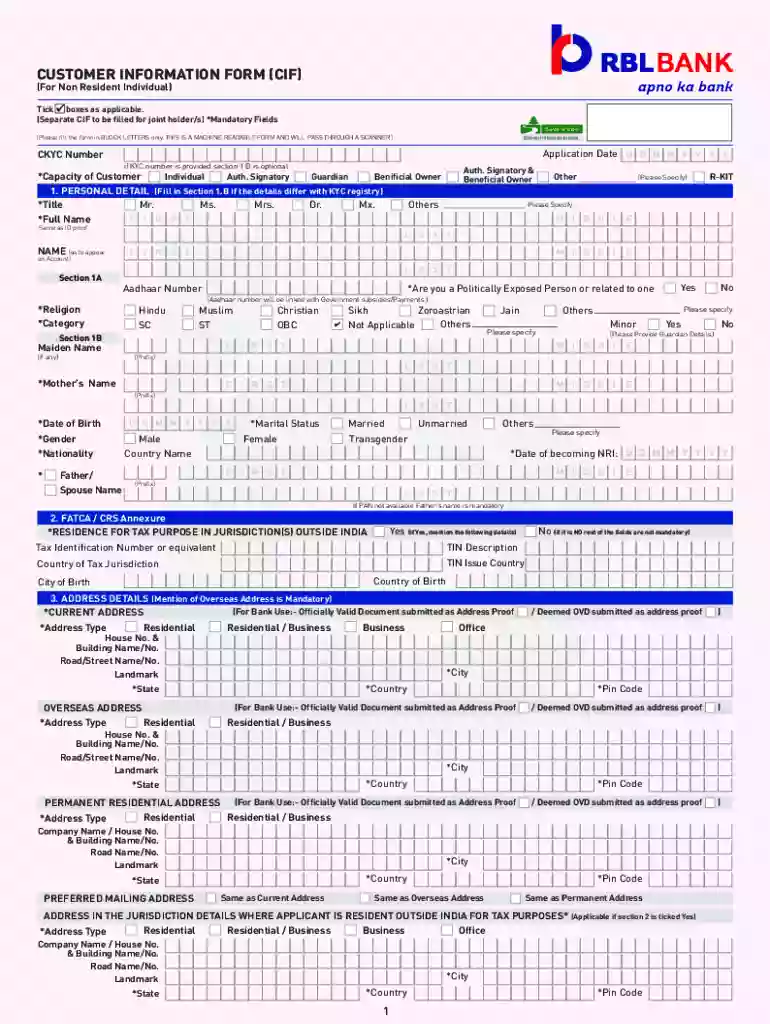 rbl bank pan card update Preview on Page 1