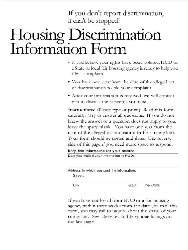 hud tenant complaints form Preview on Page 1