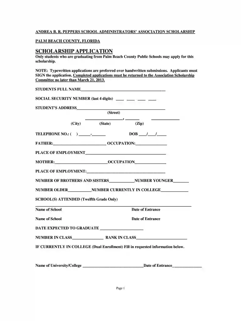 andrea scholarship Preview on Page 1
