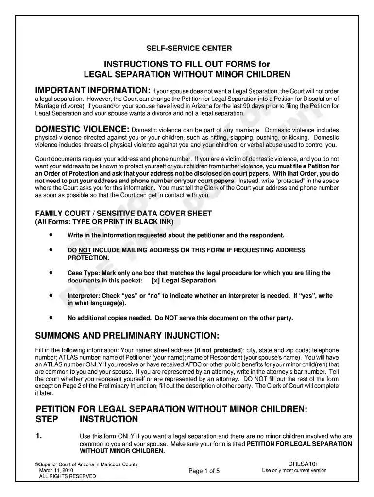cook county divorce forms Preview on Page 1