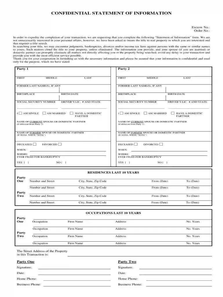 statement of information Preview on Page 1
