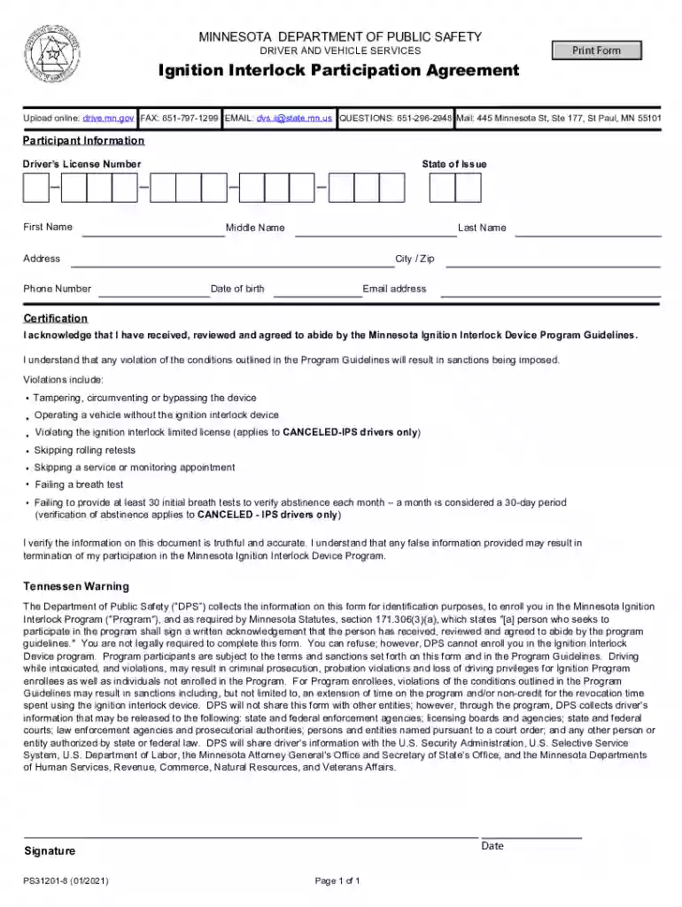 mn ignition interlock administrative review Preview on Page 1