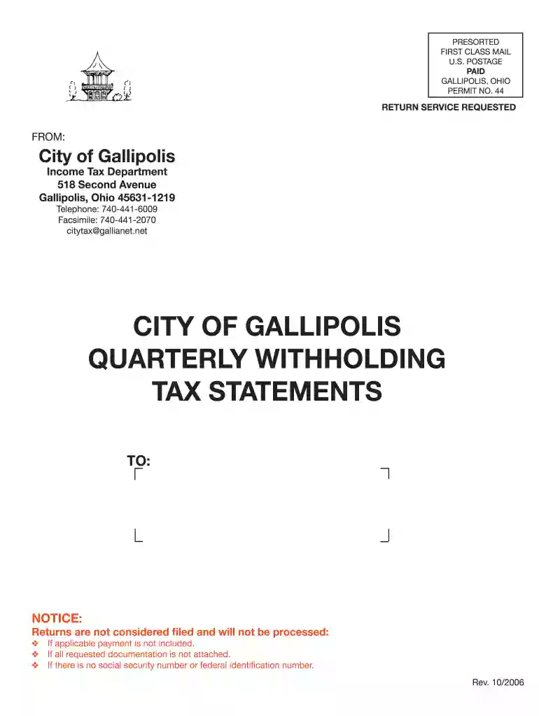 city of gallipolis tax department Preview on Page 1