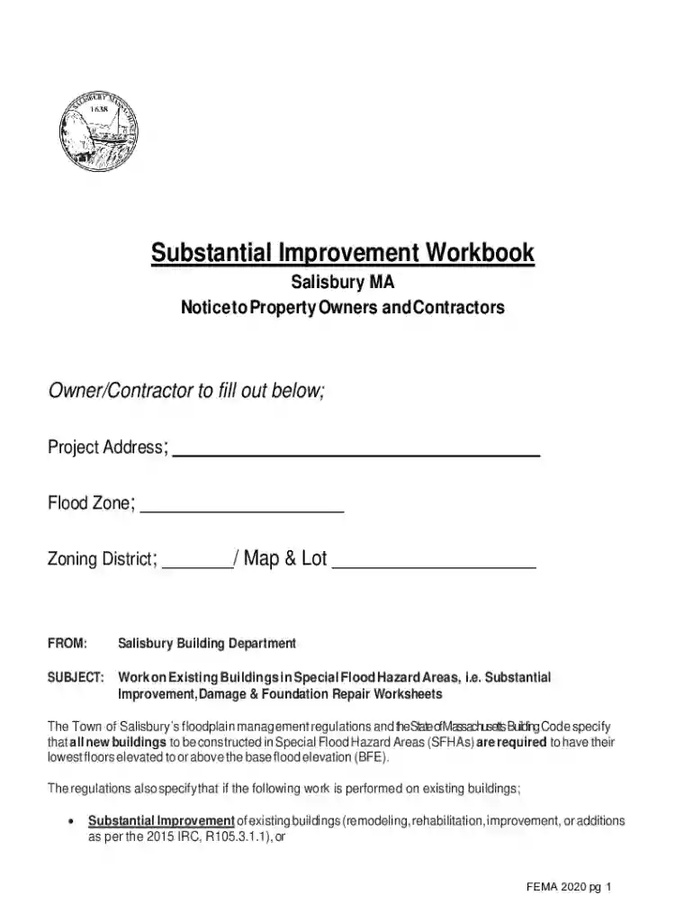 salisburyma inspection-servicesfilesSubstantial Improvement Workbook - Salisbury MA Preview on Page 1