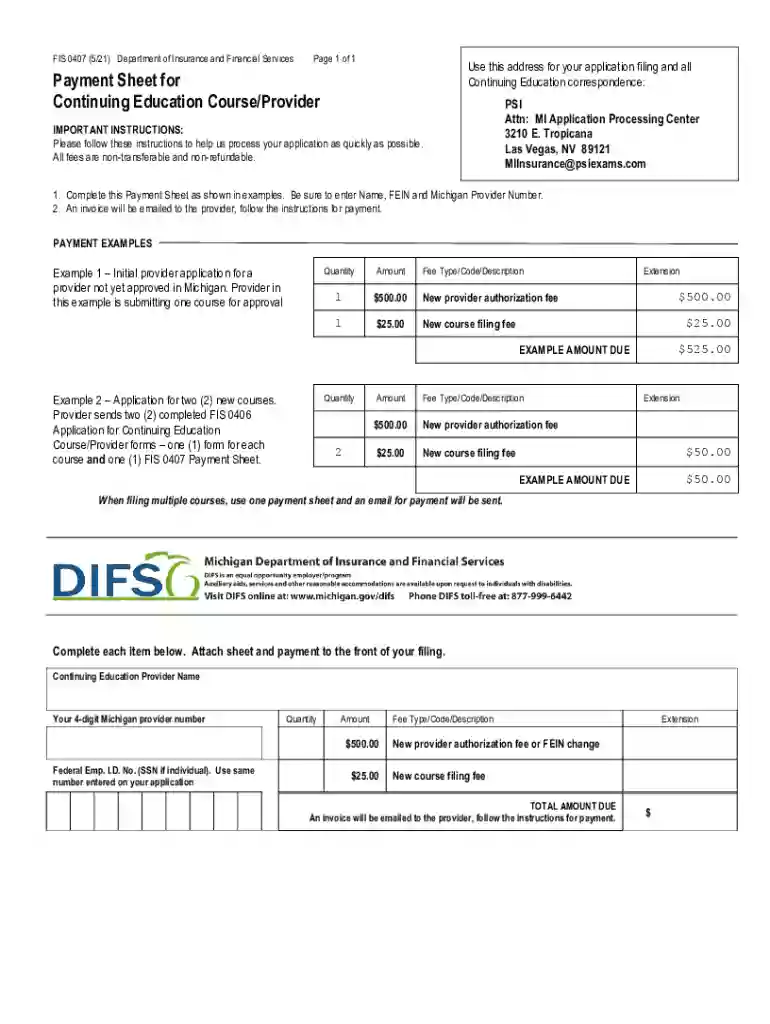 Get the free FIS 0407 (6/18) Department of Insurance and ... Preview on Page 1