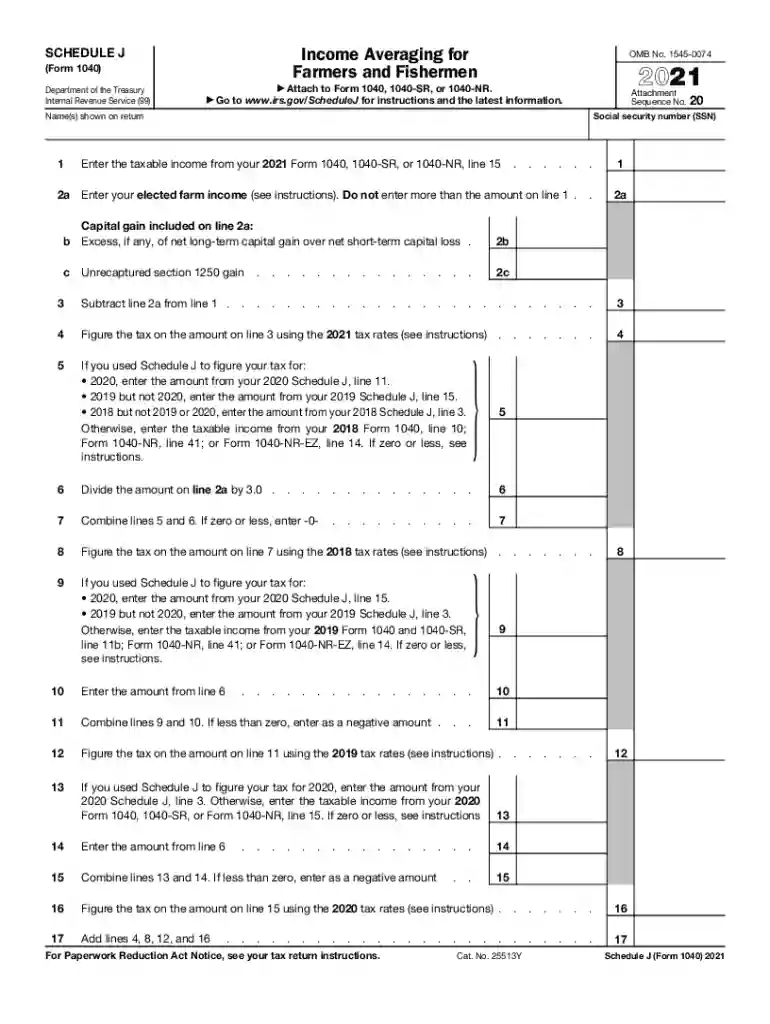 form 1120 schedule j Preview on Page 1