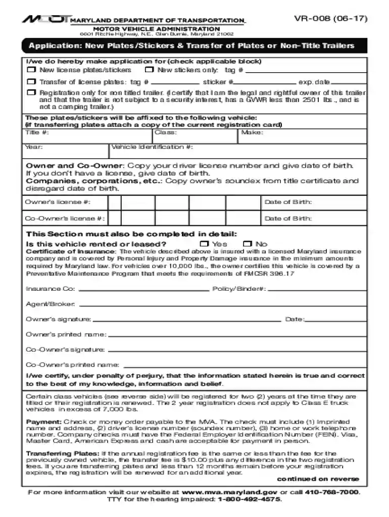 maryland school transfer form Preview on Page 1