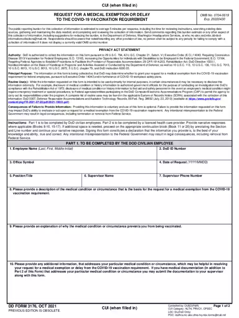 form 3176 Preview on Page 1
