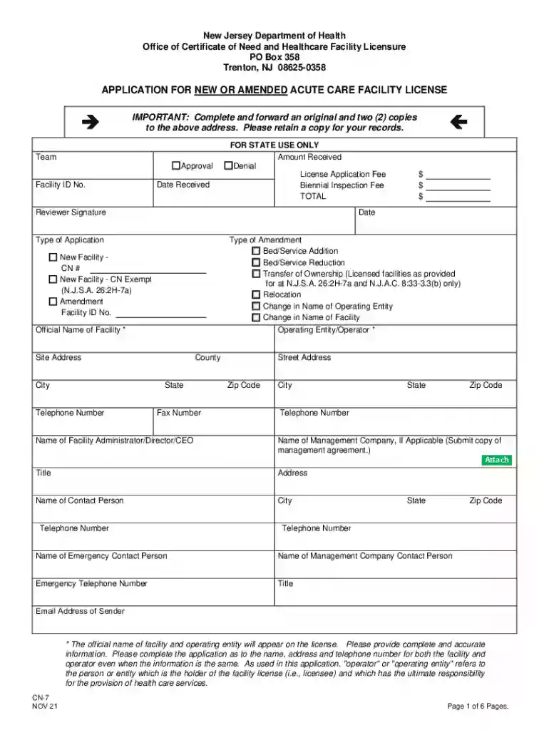 cn7 form Preview on Page 1