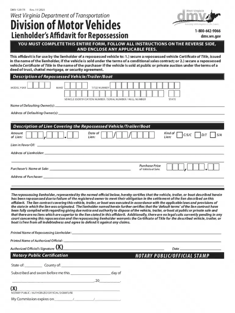 wv dmv gift affidavit Preview on Page 1