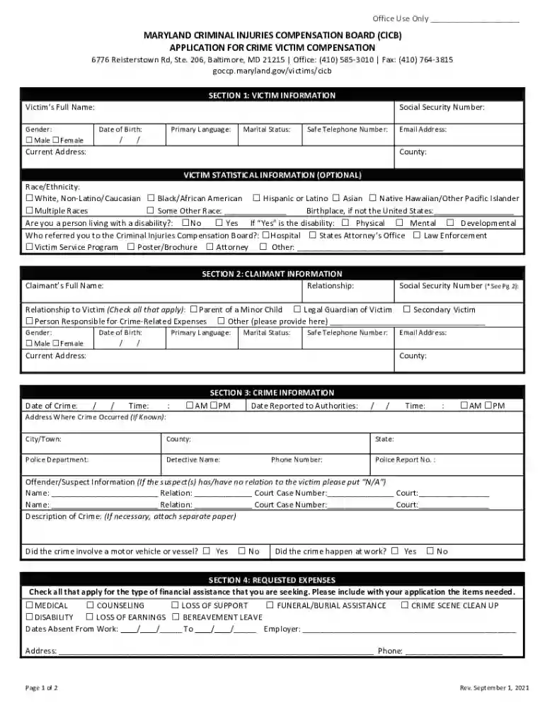 cicb application Preview on Page 1