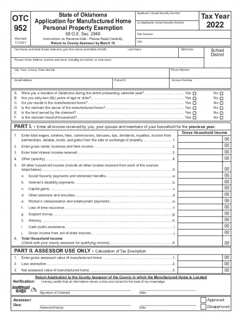 personal exemption application Preview on Page 1