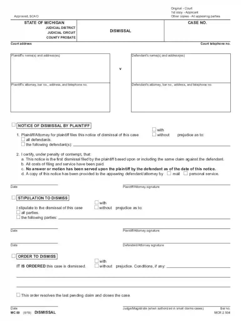 michigan motion to dismiss form defendant Preview on Page 1