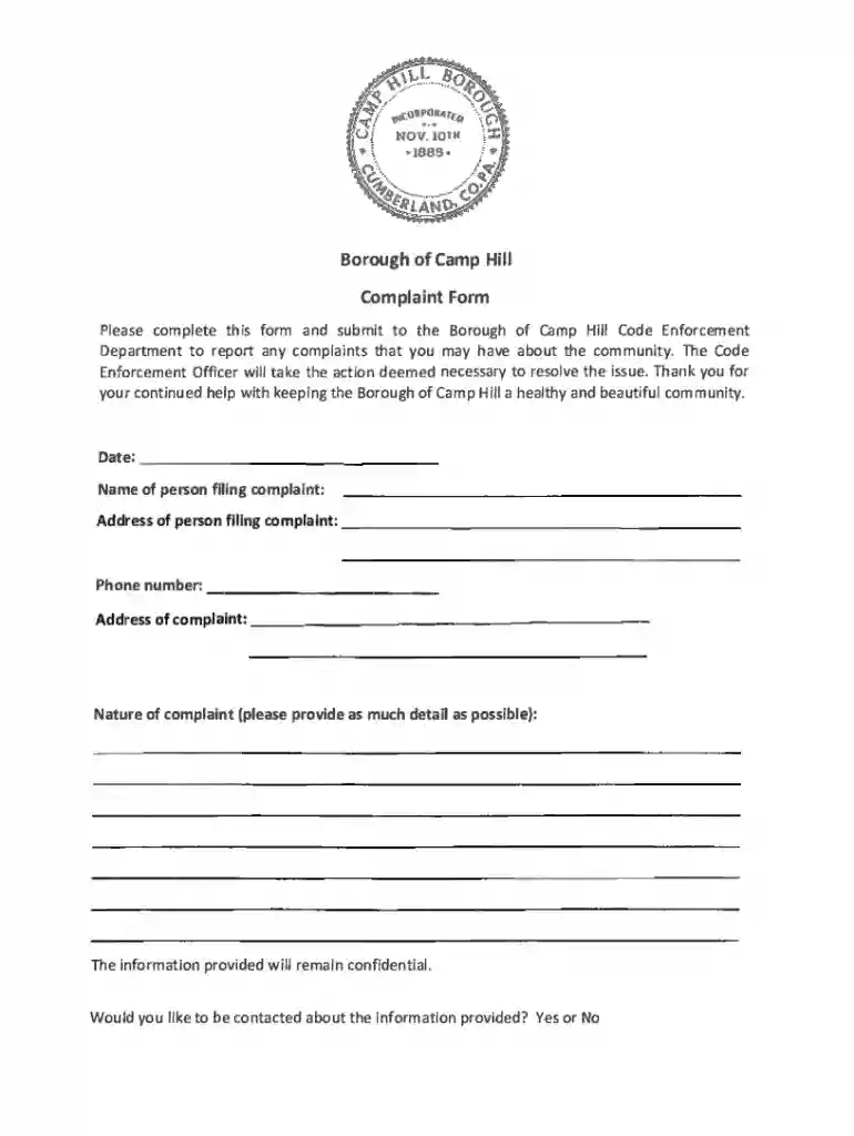 ftc complaint form Preview on Page 1