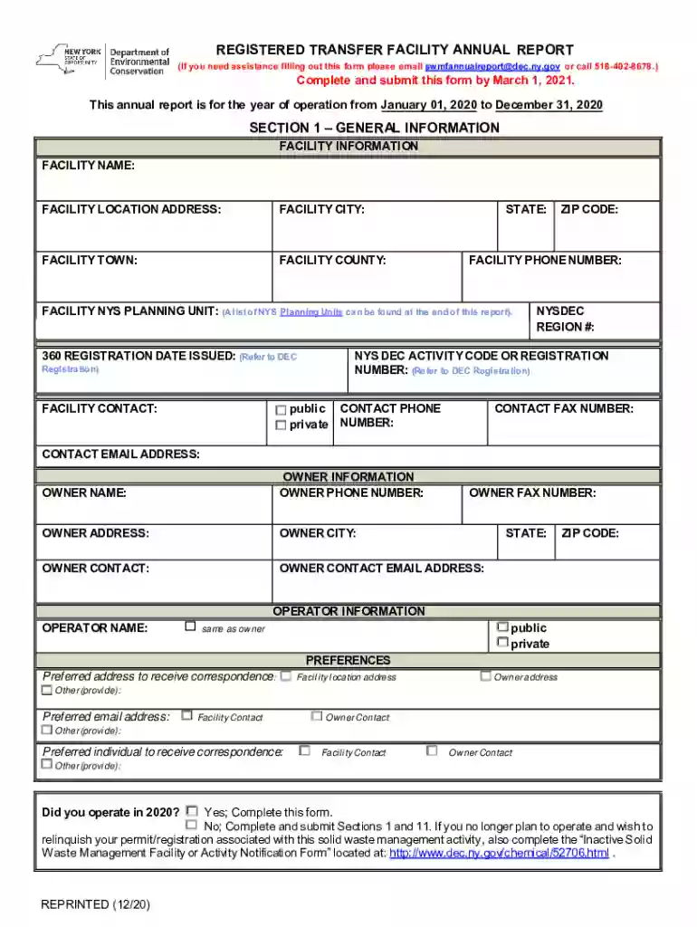 facility annual report Preview on Page 1