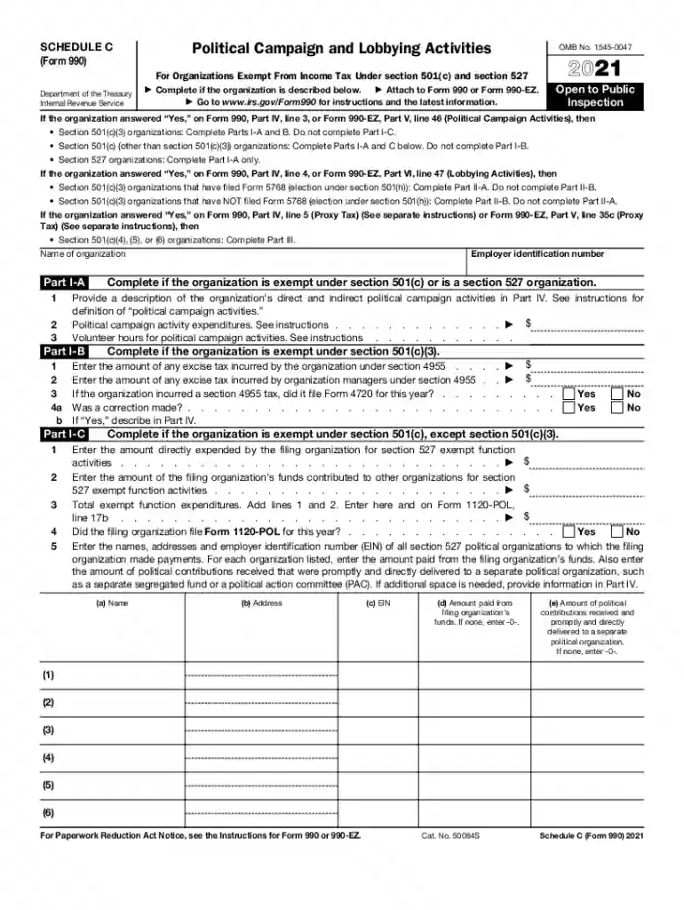 990 schedule c Preview on Page 1