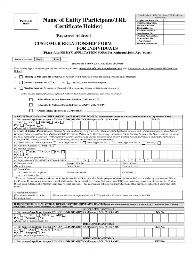 Name Holder of Entity (Participant TRE Preview on Page 1